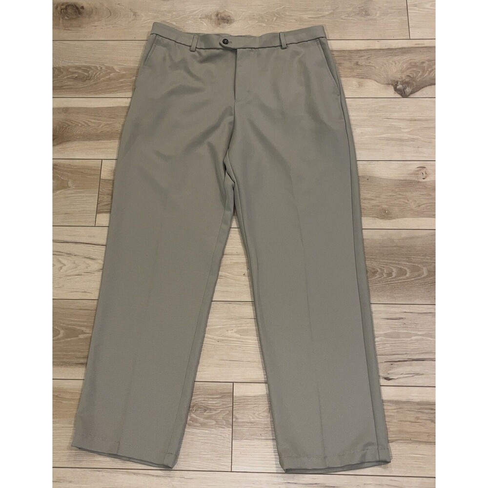 IZOD Golf Classic Mens Pants 36 x 32 Beige Khaki Straight Leg‎